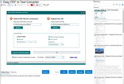 Easy PDF to Text Converter - Flamory bookmarks and screenshots