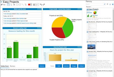 Easy Projects - Flamory bookmarks and screenshots
