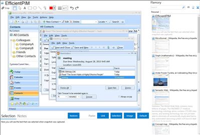 EfficientPIM - Flamory bookmarks and screenshots