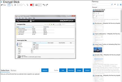 Encrypt Stick - Flamory bookmarks and screenshots