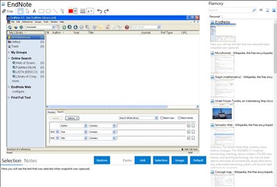 EndNote - Flamory bookmarks and screenshots
