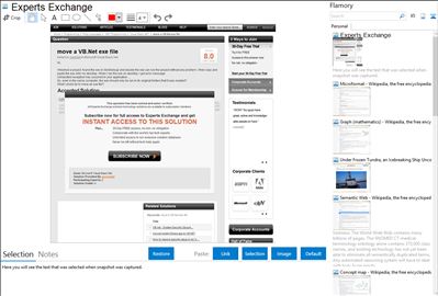 Experts Exchange - Flamory bookmarks and screenshots