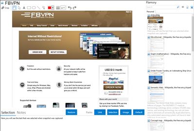 FBVPN - Flamory bookmarks and screenshots
