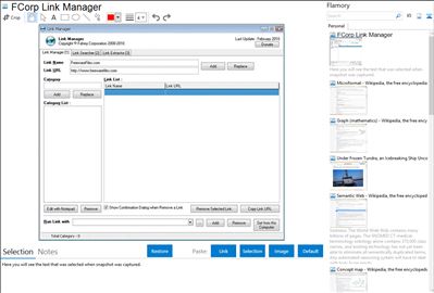 FCorp Link Manager - Flamory bookmarks and screenshots