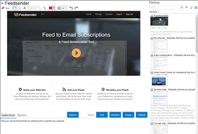 Feedsender - Flamory bookmarks and screenshots