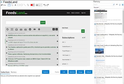 FeedsLand - Flamory bookmarks and screenshots