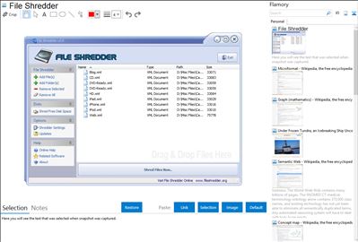 File Shredder - Flamory bookmarks and screenshots