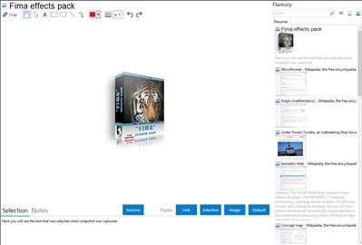 Fima effects pack - Flamory bookmarks and screenshots