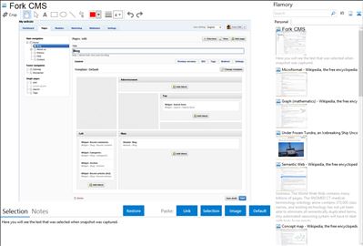 Fork CMS - Flamory bookmarks and screenshots