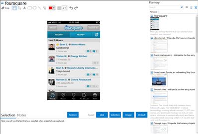 foursquare - Flamory bookmarks and screenshots