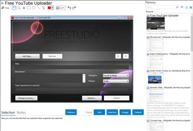 Free YouTube Uploader - Flamory bookmarks and screenshots