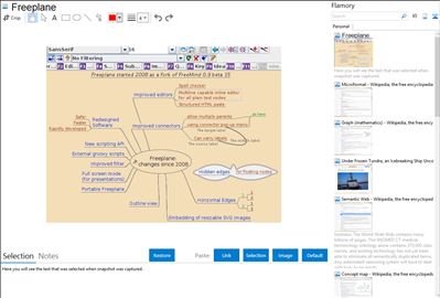 Freeplane - Flamory bookmarks and screenshots