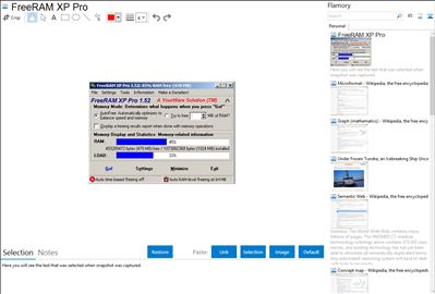 FreeRAM XP Pro - Flamory bookmarks and screenshots