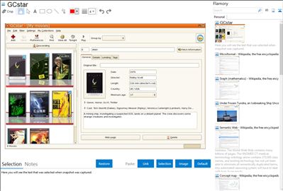 GCstar - Flamory bookmarks and screenshots