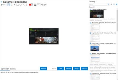 Geforce Experience - Flamory bookmarks and screenshots