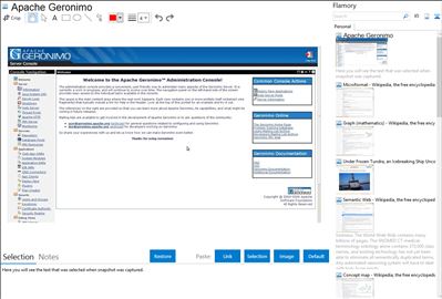 Apache Geronimo - Flamory bookmarks and screenshots