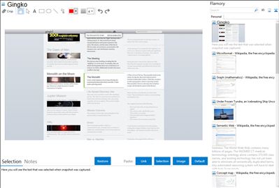 Gingko - Flamory bookmarks and screenshots