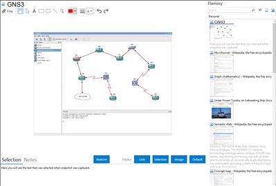 GNS3 - Flamory bookmarks and screenshots