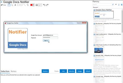 Google Docs Notifier - Flamory bookmarks and screenshots
