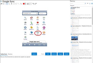 Google Sync - Flamory bookmarks and screenshots