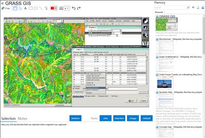 GRASS GIS - Flamory bookmarks and screenshots