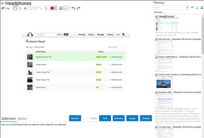 Headphones - Flamory bookmarks and screenshots