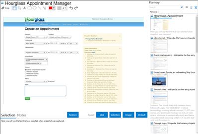 Hourglass Appointment Manager - Flamory bookmarks and screenshots