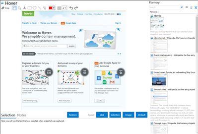 Hover - Flamory bookmarks and screenshots