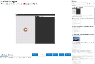 HTML5 Snippet - Flamory bookmarks and screenshots