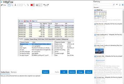 HttpFox - Flamory bookmarks and screenshots