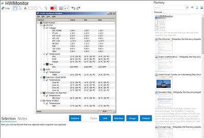 HWMonitor - Flamory bookmarks and screenshots