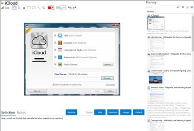 iCloud - Flamory bookmarks and screenshots