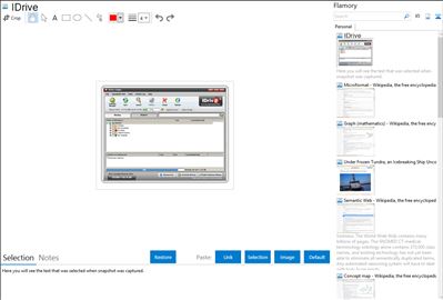 IDrive - Flamory bookmarks and screenshots