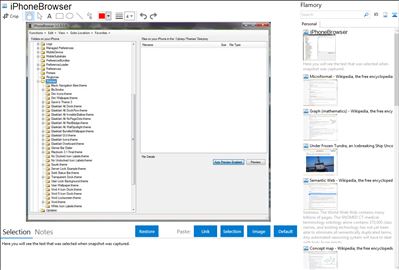 iPhoneBrowser - Flamory bookmarks and screenshots
