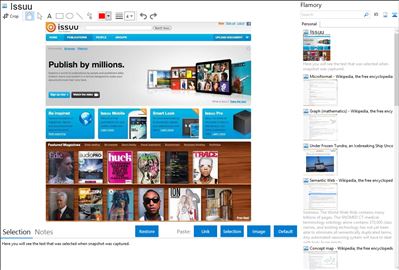 Issuu - Flamory bookmarks and screenshots