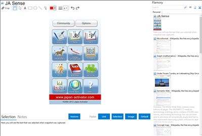 JA Sense - Flamory bookmarks and screenshots