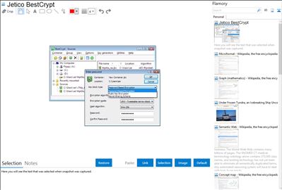 Jetico BestCrypt - Flamory bookmarks and screenshots