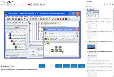 jGRASP - Flamory bookmarks and screenshots