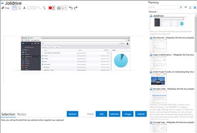 Jolidrive - Flamory bookmarks and screenshots