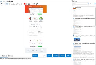 JsonWhois - Flamory bookmarks and screenshots