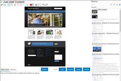 Just Add Content - Flamory bookmarks and screenshots