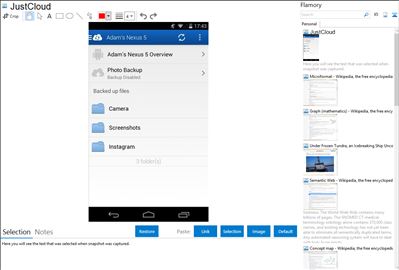 JustCloud - Flamory bookmarks and screenshots