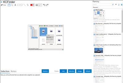 KCFinder - Flamory bookmarks and screenshots