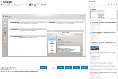 Kontact - Flamory bookmarks and screenshots