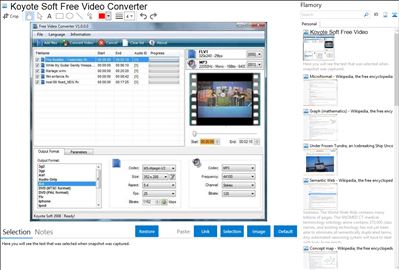 Koyote Soft Free Video Converter - Flamory bookmarks and screenshots