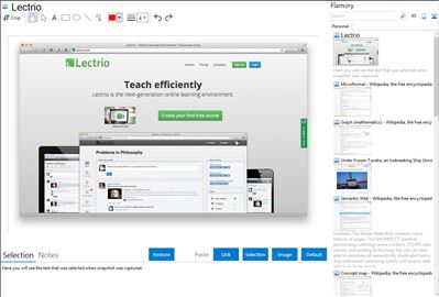 Lectrio - Flamory bookmarks and screenshots