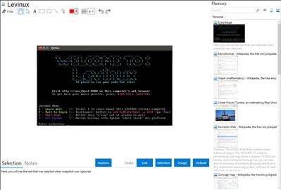 Levinux - Flamory bookmarks and screenshots
