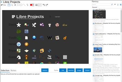 Libre Projects - Flamory bookmarks and screenshots
