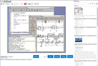 LilyPond - Flamory bookmarks and screenshots