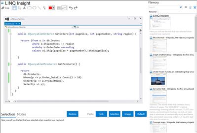 LINQ Insight - Flamory bookmarks and screenshots